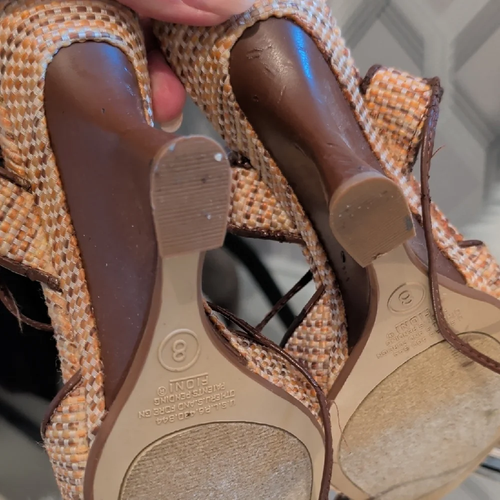 FIONI Clothing Woven Brown and Tan Espadrilles - Picture 5 of 8